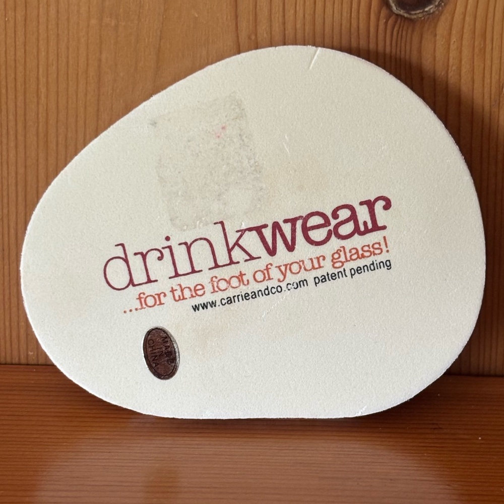Drinkwear flip-flop wine glass coaster/charm - Picture 2 of 3